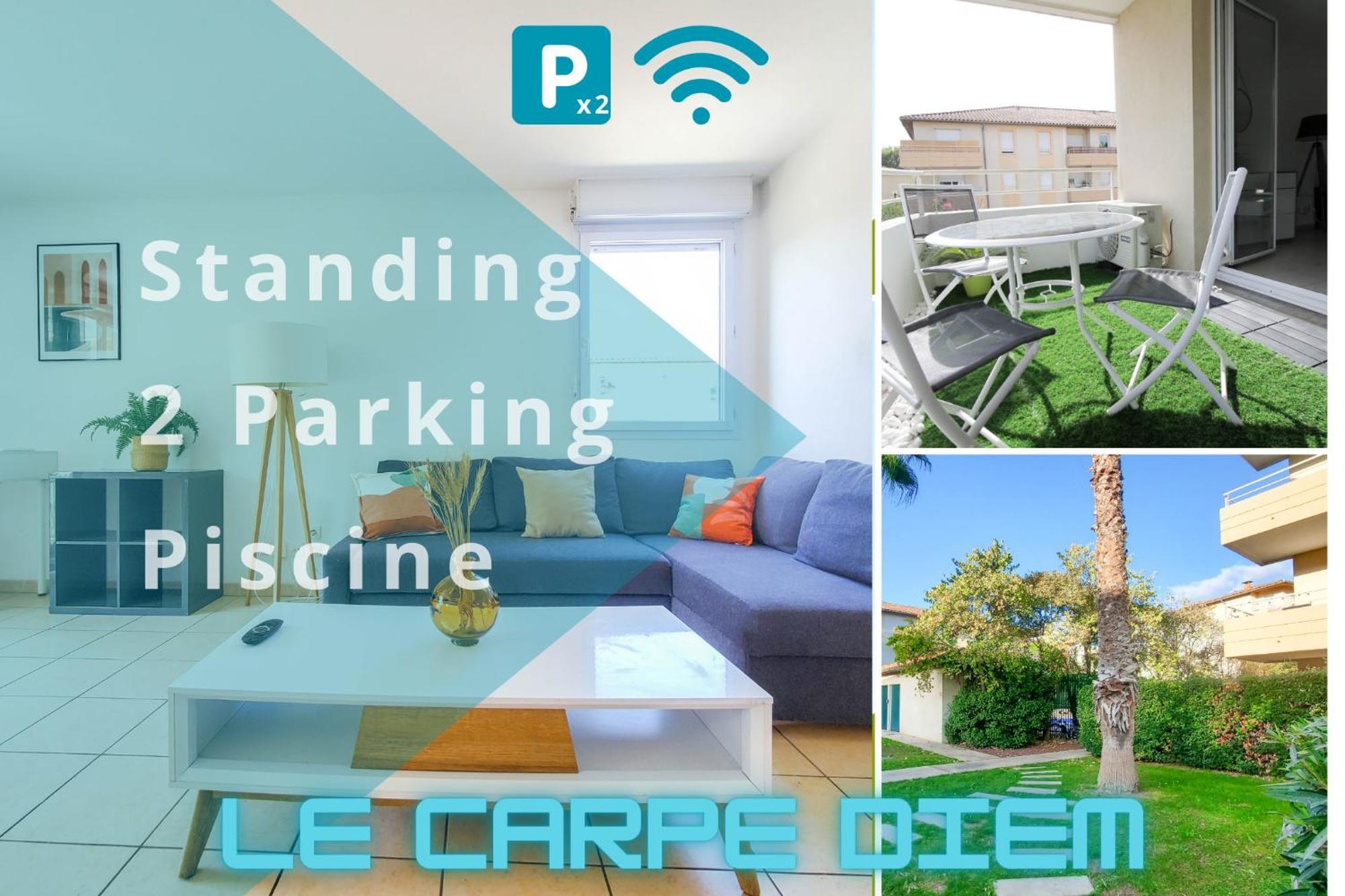 *Le Carpe Diem, Appartement 2 Chambres, Piscine, 2 Parking, Clim* Montpellier Eksteriør bilde